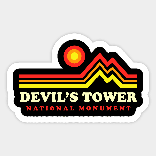 Devil's Tower National Monument Wyoming Sticker by PodDesignShop